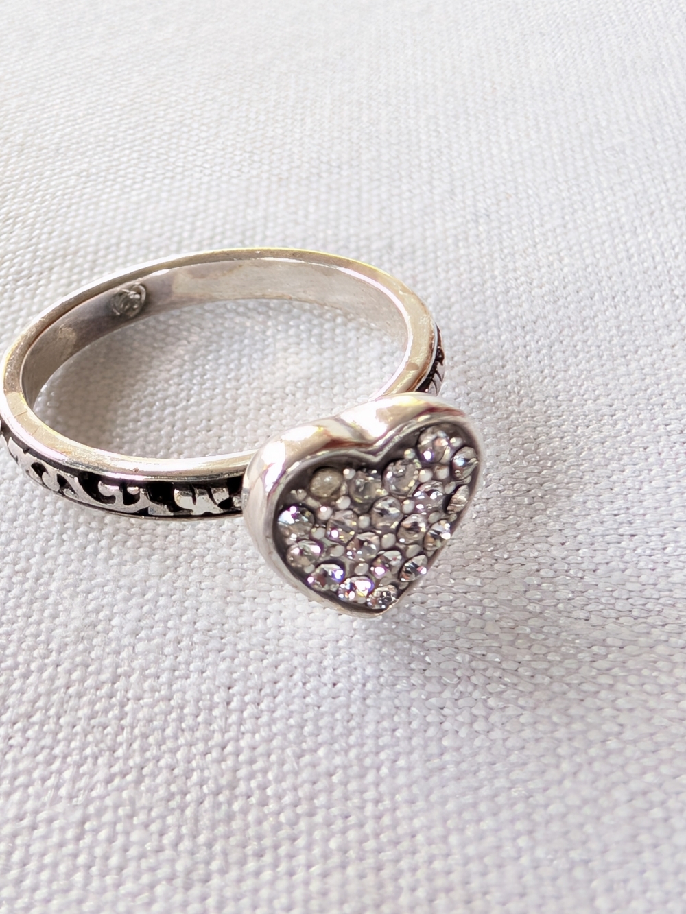 Brighton Heart Ring with Clear Crystals